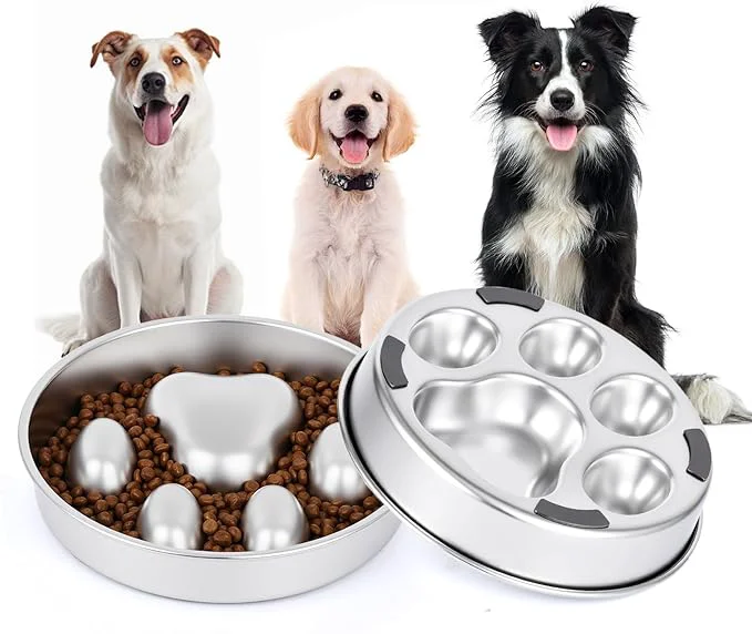 Trusted Slow Feeder Dog Bowls Stainless Steel with Non-Slip Silicone Base Metal Bowl 2 Cups Heavy Duty Large Capacity Slow Feed for Small Medium Large Breed Dogs to Slow Down EatingAbout ThisOverview Eco-Friendly