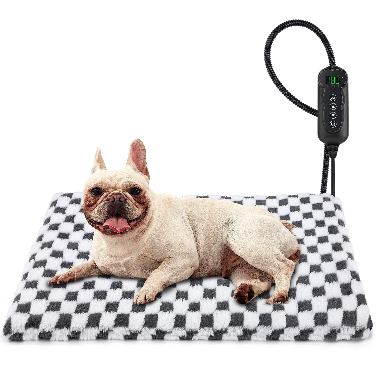 Superior MIXJOY Heated Dog Bed – 11-Temp Adjustable Heating Pad with Timer 28x20 for Dogs Cats Elegant