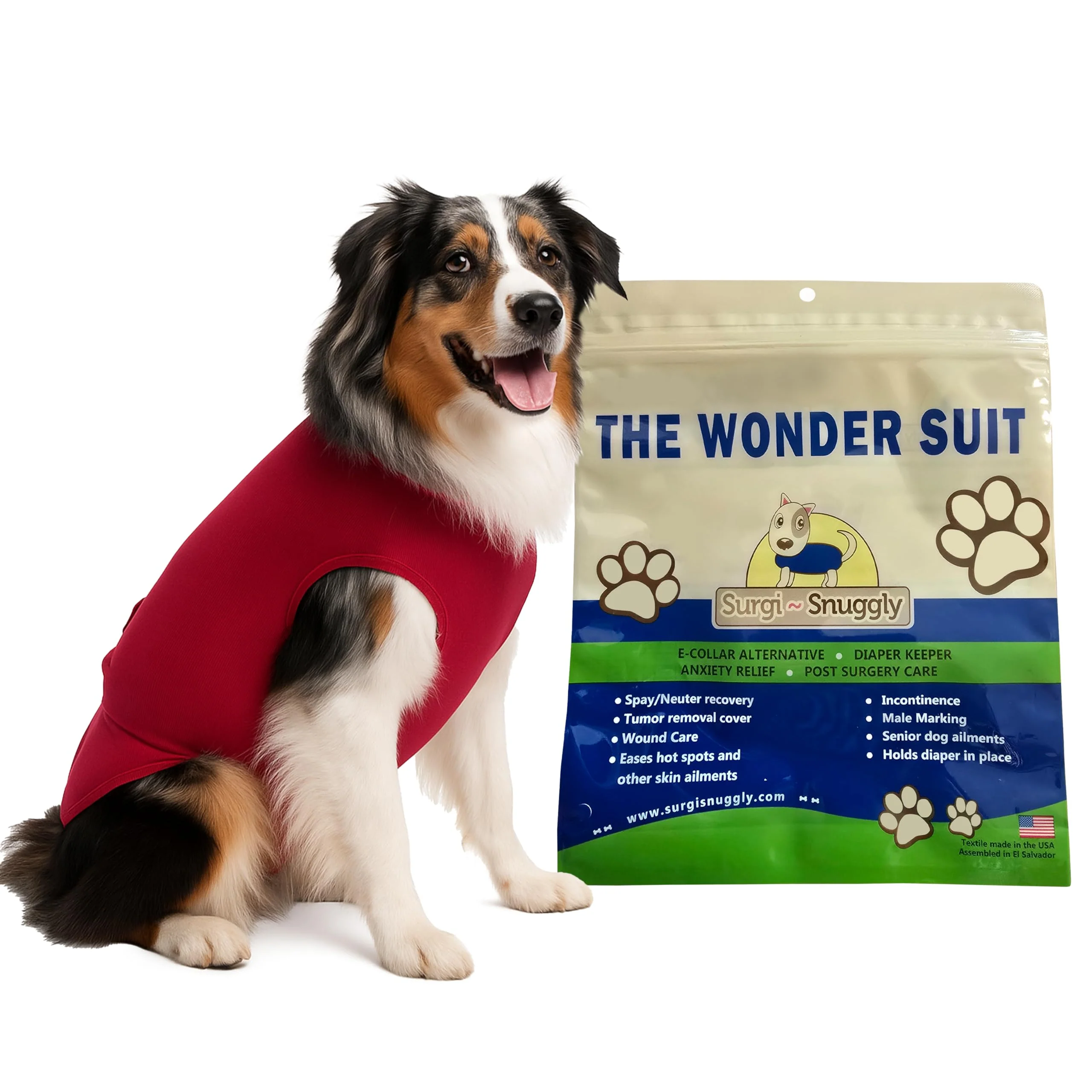 Specialty SurgiSnuggly Dog Recovery Suit – Post-Surgery Comfort 14 Sizes American Made Trusted