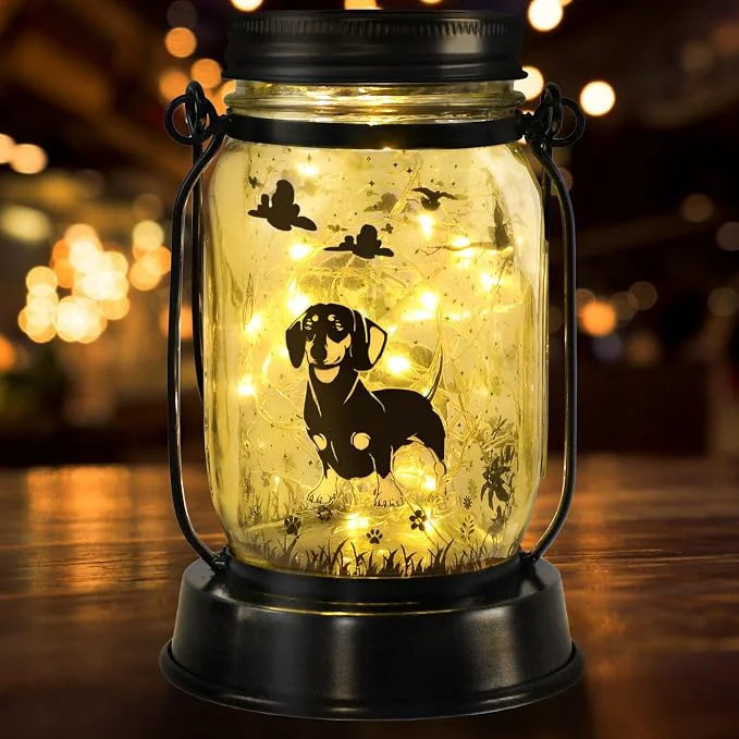Premium Material kyoryuger Dachshund Gifts for Women Dachshund Solar Lantern Outdoor Waterproof Powerful