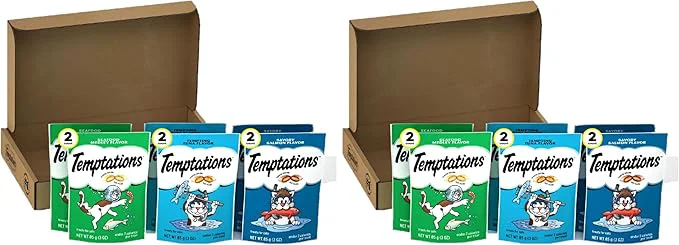 World-Class Temptations Cat Treats Classic Crunchy and Soft Seafood Lovers Variety Pack 3 oz. Pouches Pack of 12 About This Sustainable
