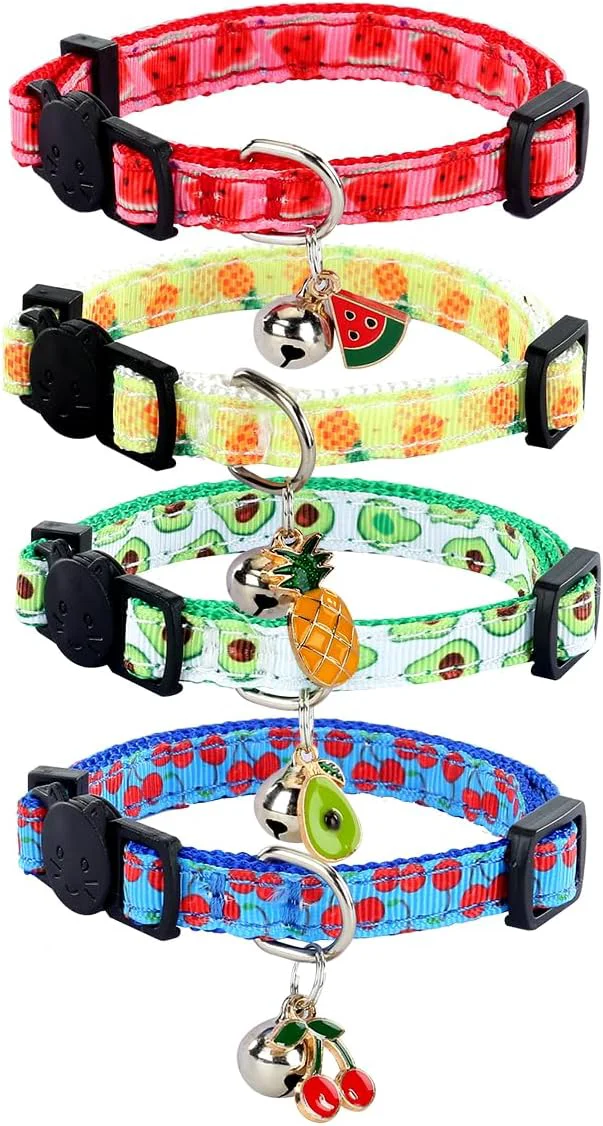 Soft Yizepet Cat Collars with Bells Breakaway Kitten Collar Cute Kitty Collar Pet Supplies AccessoriesAbout ThisOverview Trusted