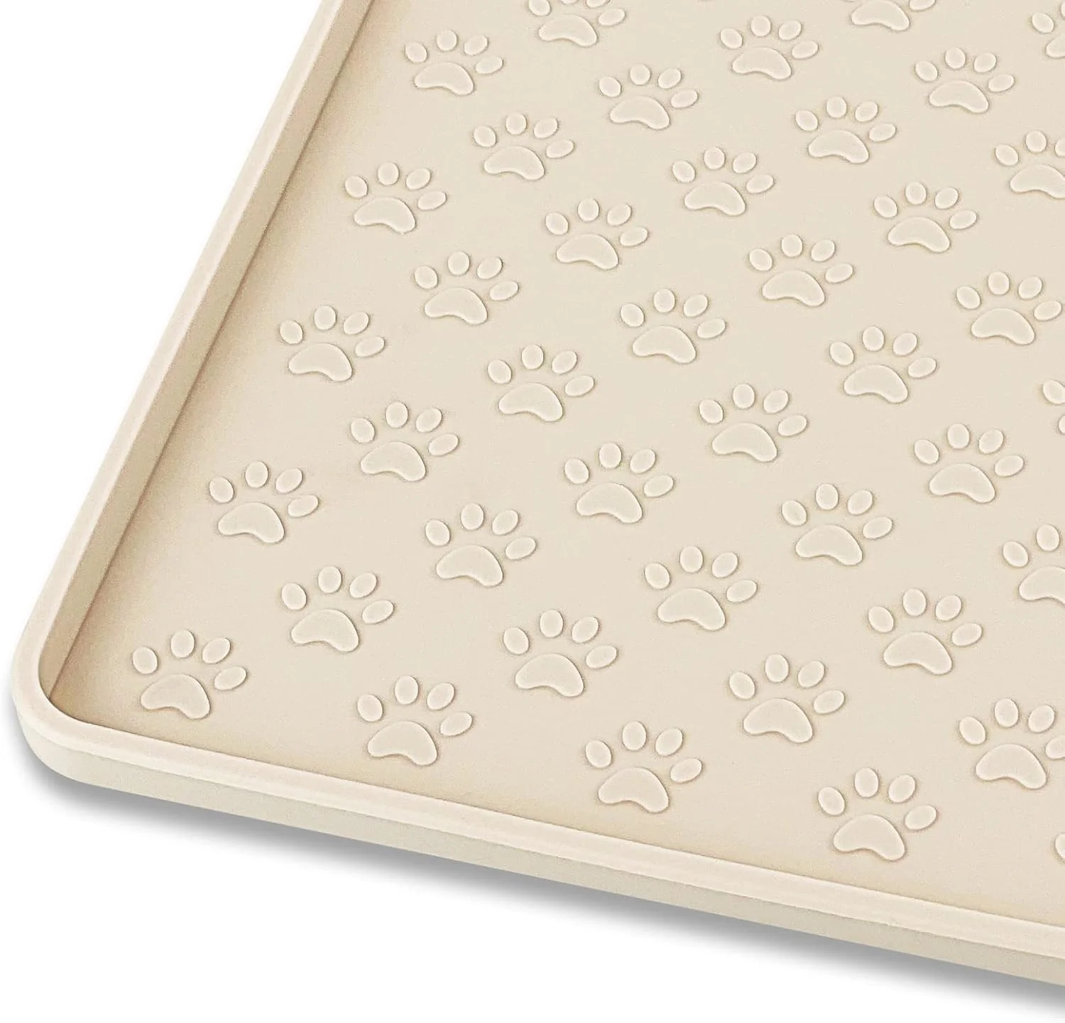Quality Ptlom Silicone Pet Placemat for Dog and Cat Waterproof Non-Slip Pet Feeding Bowl Mats for Food and Water Small Medium Large Tray Mat Prevent Residues from Spilling to Floor Beige 18 12 Proven