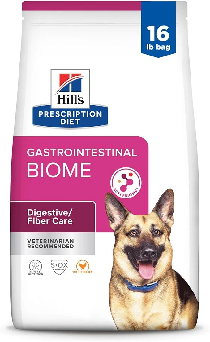Exclusive Hill's Prescription Diet Gastrointestinal Biome Digestive Fiber Care Dry Dog Food Chicken 16 lb. BagAbout This Expertly Made