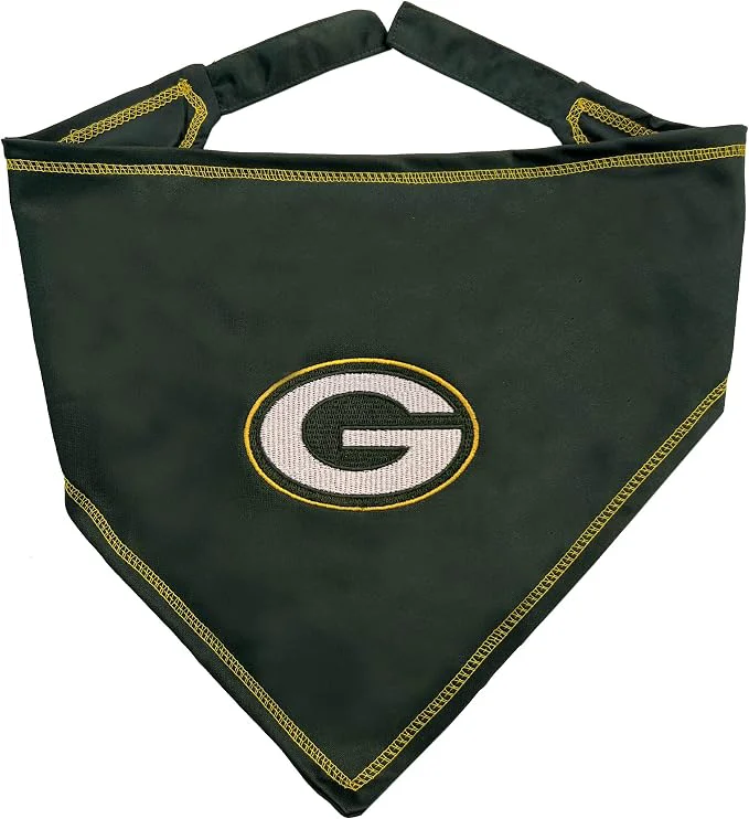 High-End Pets First NFL Green Bay Packers TIE Bandana Small Medium. Dog Bandana Scarf Consistent