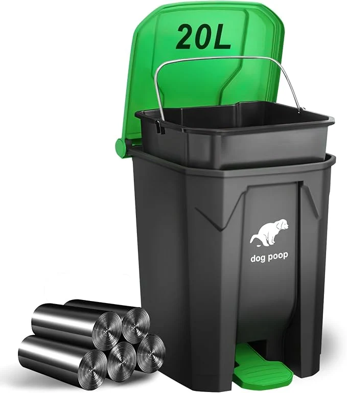 Superior Dog Poop Trash Can Outside 20L 5Gallon Dog Waste Trash Can Excellent