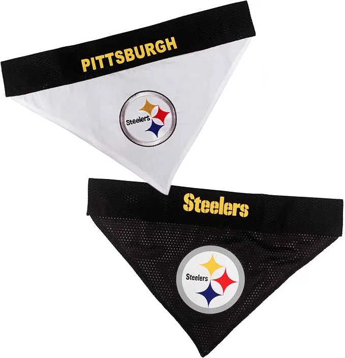 Pure Pets First NFL Pittsburgh Steelers Reversible Bandana Size XX-Large Exclusive