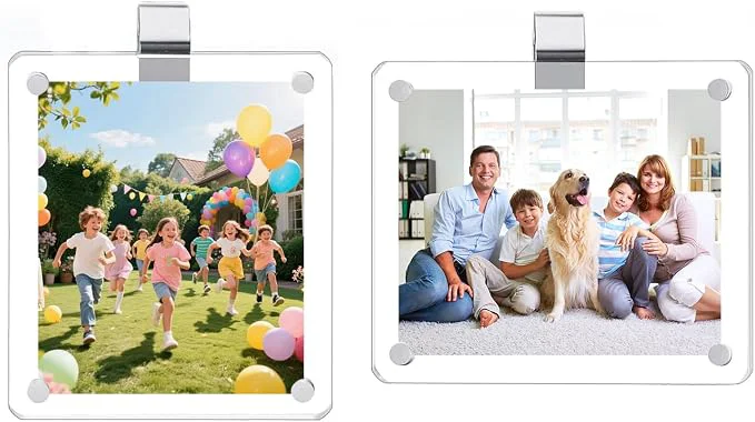 Effective 2 Pack Magnetic Car Visor Photo Holder – Personalized Acrylic Clip Environmentally Friendly