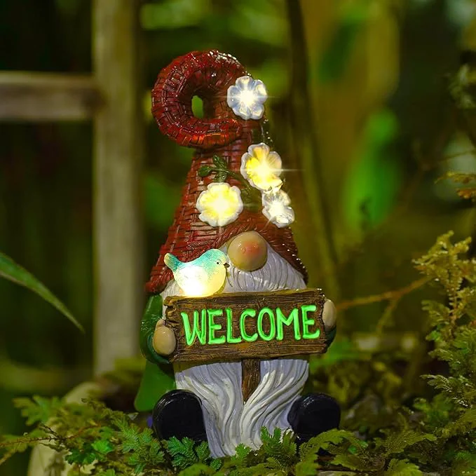 Certified Solar Gnome with Wlecome Decor for Yard Decorations Quality