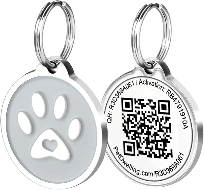 Modern Pet Dwelling QR Code Pet ID Tag – Smart Dog Cat ID Tags Eco-Friendly