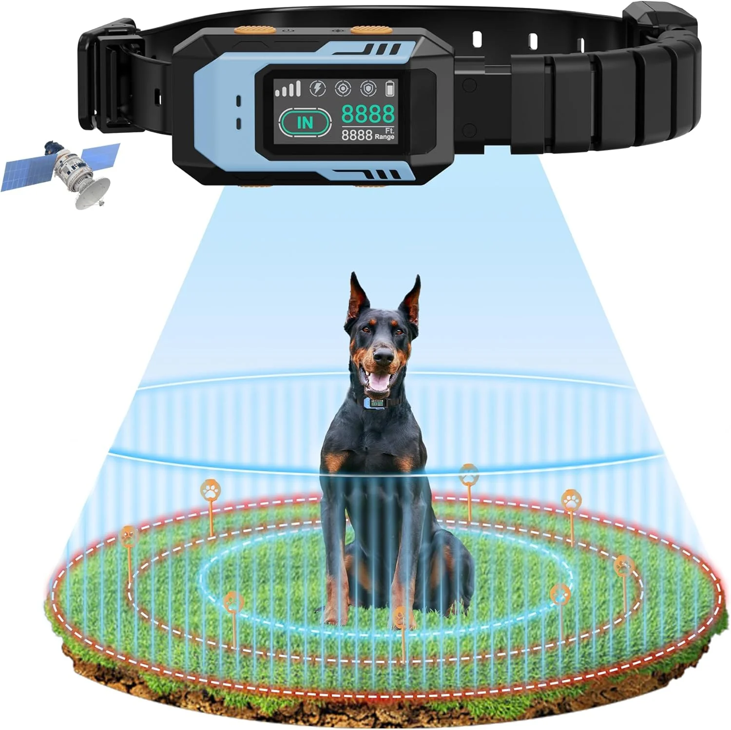 World-Class GPS Wireless Dog Fence – No-Wire Safe Zone Waterproof CollarGPS Wireless Dog Fence Consistent