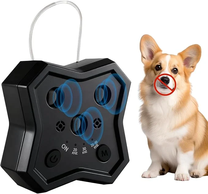 Flexible Anti Barking Device for Dogs Ultrasonic Dog Bark Deterrent Devices with 3 Training Modes 50 FT Dog Barking Silencer Bark Box for Indoor Outdoor Stop Barking Control Device for Dogs Black About This Trendy