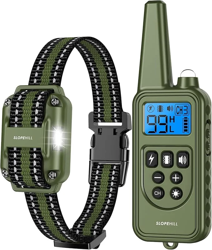 Selected Dog Training Collar with 7 Training Modes 4200Ft Remote Electronic Dog Shock Collar Electric Shock Collar for Small Medium Large Dogs Dark GreenAbout ThisOverview Unique