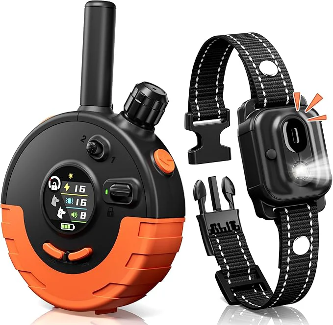 Convenient Bousnic Shock Collar for Dogs - 4 5 Mile Remote Dog Training Collar with SOS Solid Light IPX7 Waterproof Electric Dog Collar Beep 1-8 Vibration Shock Boosted 1-16 for Large Medium Small BreedsAbout This Exclusive