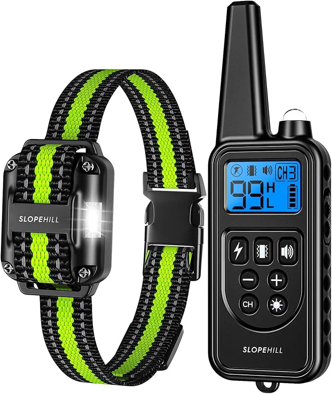 Breathable Dog Training Collar with 7 Training Modes 4200Ft Remote Electronic Dog Shock Collar Electric Shock Collar for Small Medium Large Dogs Green About ThisOverview Smart