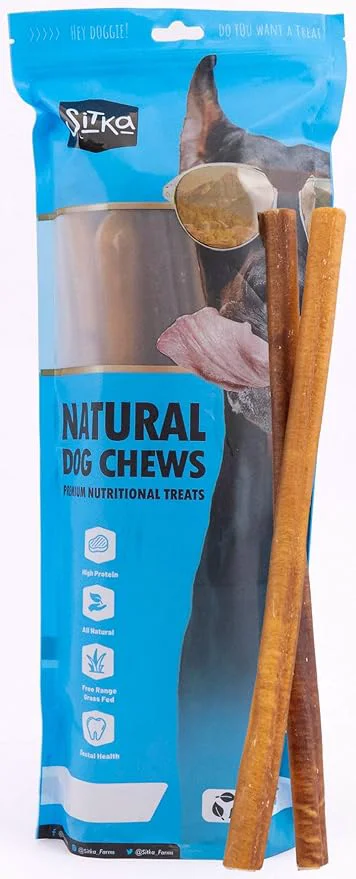 Classic Sitka Farms Bully Sticks XL 12 inch - 12 Count - Long Lasting Dental Dog Treats for All Dogs and Puppies - Single Ingredient Bully Sticks for All Chewers - No Bones or HideAbout This Excellent