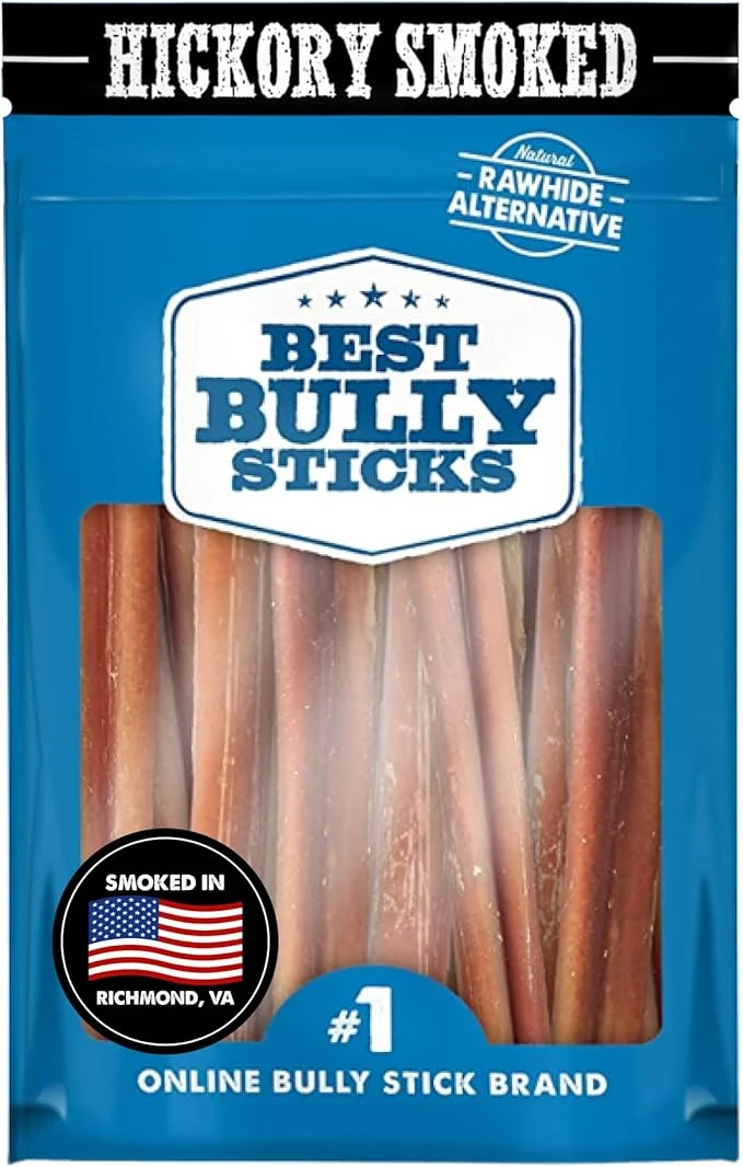 Consistent Bully Sticks Hickory Smoked 6 Inch Bully Sticks - 15 Count Pack of 1 - Natural No Additives Grass-Fed Grain-About ThisOverview Contemporary