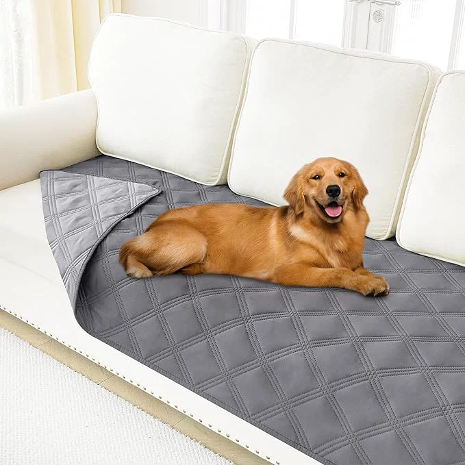 Crafted Smiry Waterproof Dog Bed Cover Blanket 40x70 Soft Reversible Pet Blanket Washable Leakproof Cats Dogs Couch Cover for Sofa Couch Furniture Lattice Grey Light GreyAbout ThisOverview Stylish