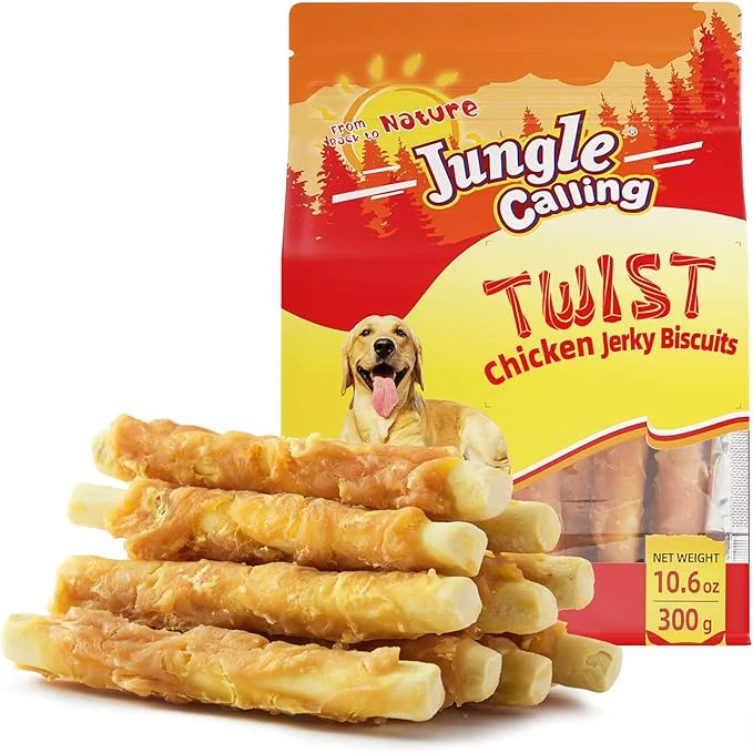 Premium Jungle Calling Chicken Biscuits Dog Treats Rawhide Soft Chewy Treats for Training Rewards 10.6ozAbout This Safe