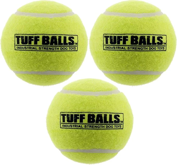 Classic PetSport USA 4 Giant Tuff Balls for Large Dogs Pet Safe Non-Toxic Industrial Strength Tennis Balls for Exercise Play Time Dog Training 3 Pack About This Optimized