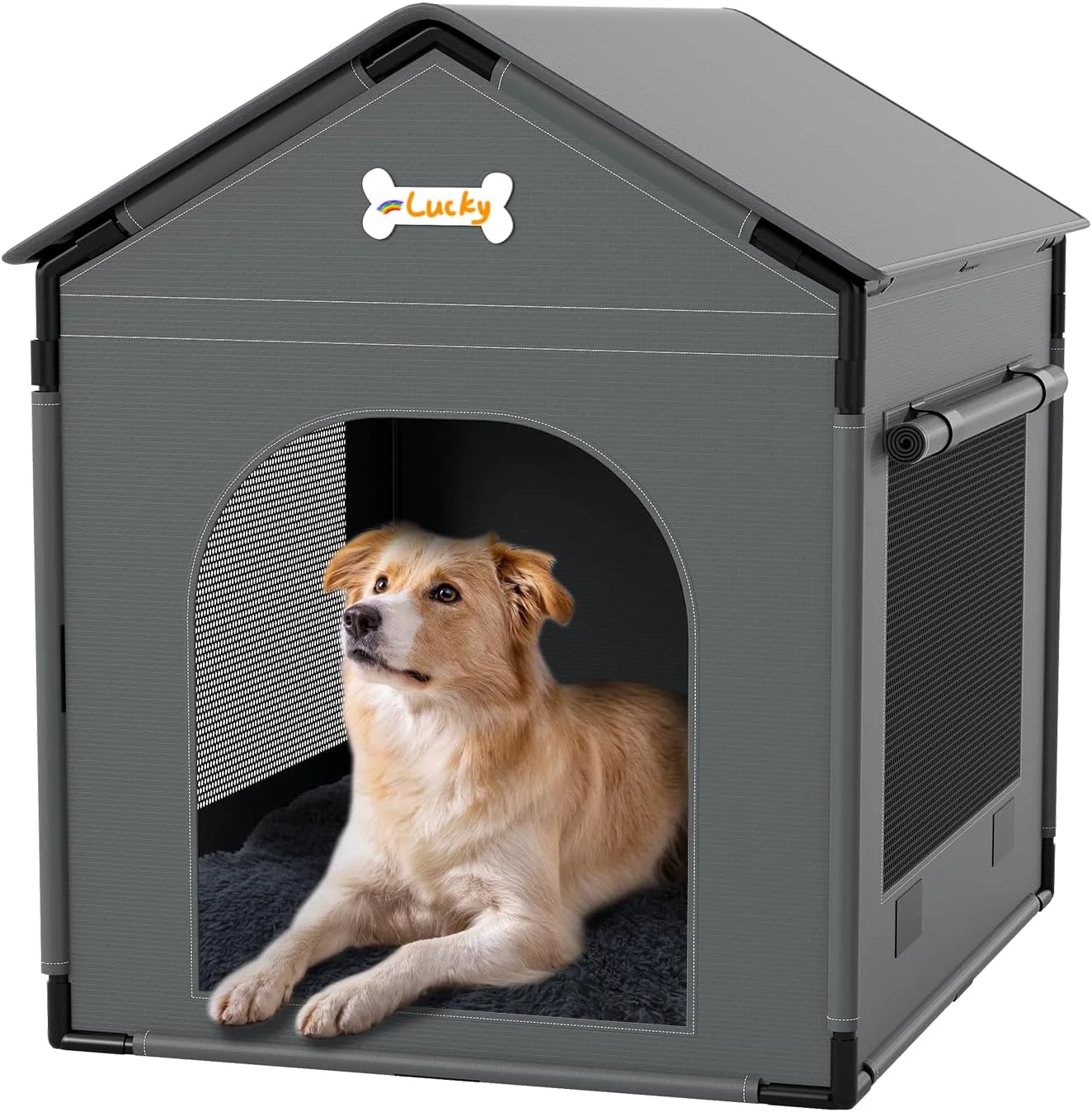 Convenient Large Indoor Dog House Dog Kennel Bed Mat with Cushion for Small Medium Large Dogs Cats Winter Warm Cat Nest Puppy Cave Sofa Pet Products Easy Assembly 27.6 21.3 Inches Safe