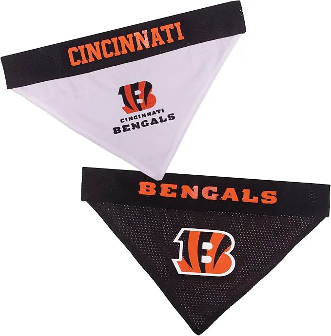 Versatile Pets First NFL Cincinnati Bengals Reversible Bandana Size XX-Large Artisan