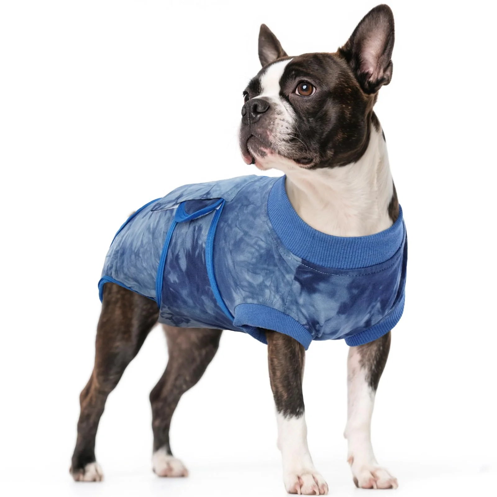 Original Design Kuoser Dog Surgery Recovery Suit – Soft Breathable Cone Blue Tie-Dye M Original
