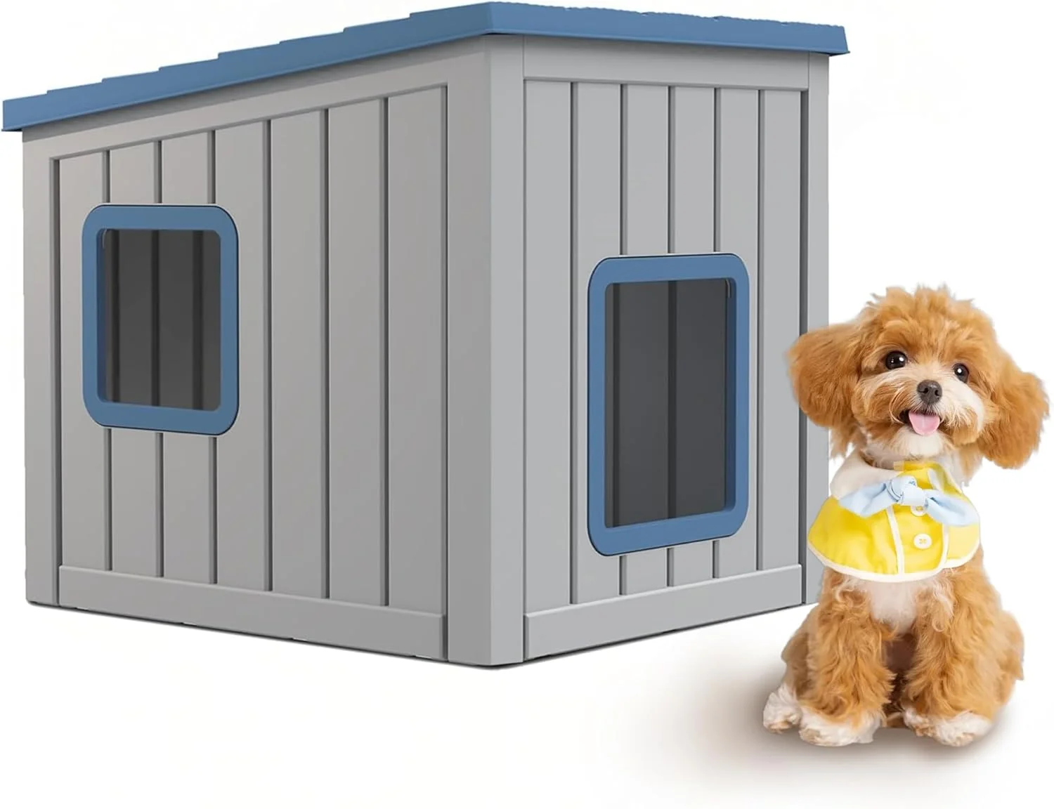 Crafted DRATO Dog House Indoor and Outdoor with Weatherproof Roof Removable Floors for Small to Middle Sized Dogs Easy to Assemble Flexible