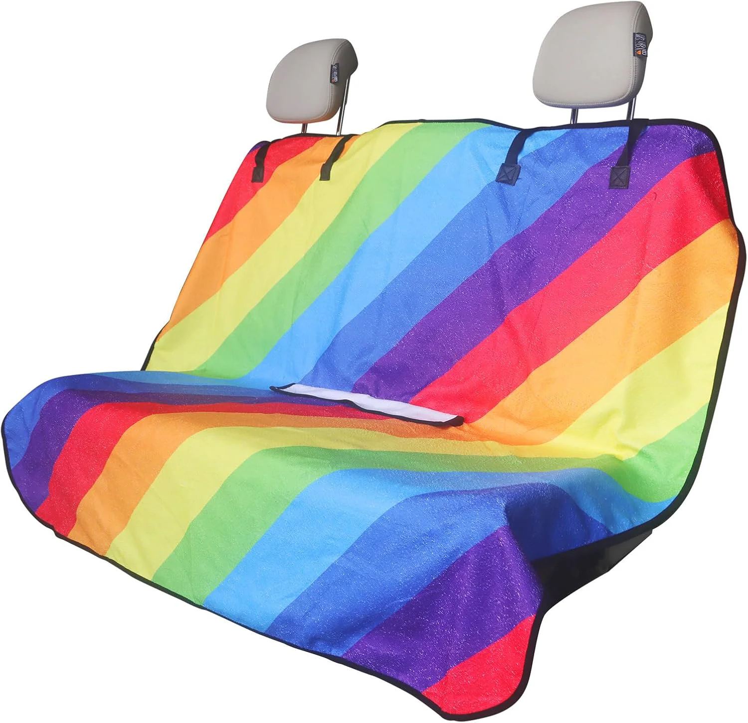 Casual Back Seat Cover for Car Trucks Van SUV Waterproof Rear Bench Towel Seat Covers for Dogs and Kids Automotive Backseat Protector Rainbow Outstanding