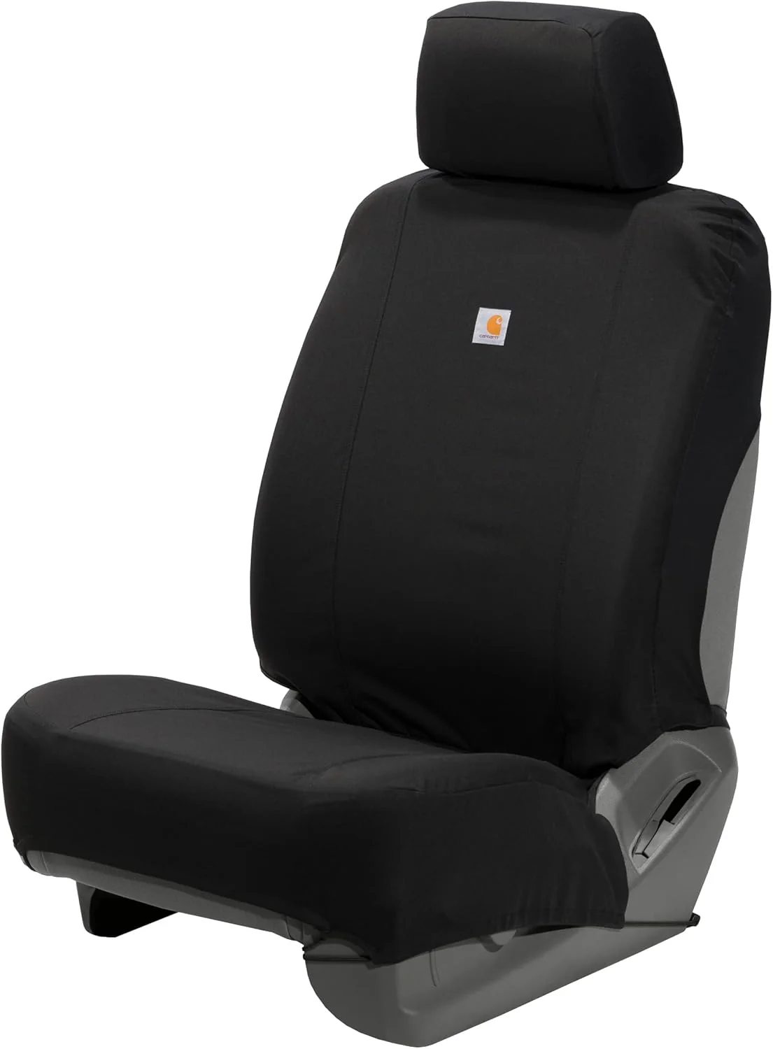 Expertly Made Carhartt Universal Nylon Duck Canvas Fitted Bucket Seat Cover Durable Seat Protection with Rain Defender Single Black Top-Quality