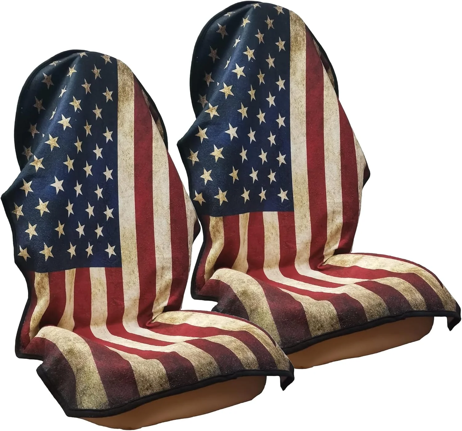 Clean Car Seat Cover Protector Front Seats for Gym Workout Running Swimming Beach and Hiking Waterproof Sweat Towel Bucket Seat Covers for Cars SUV Trucks American Flag 2Pcs Official