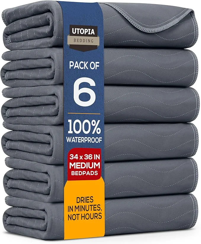 Elite Utopia Bedding Washable Underpads 34 x 36 Waterproof Reusable Heavy Flexible