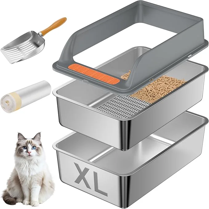 Healthy Stainless Steel Sifting Litter Box Advanced