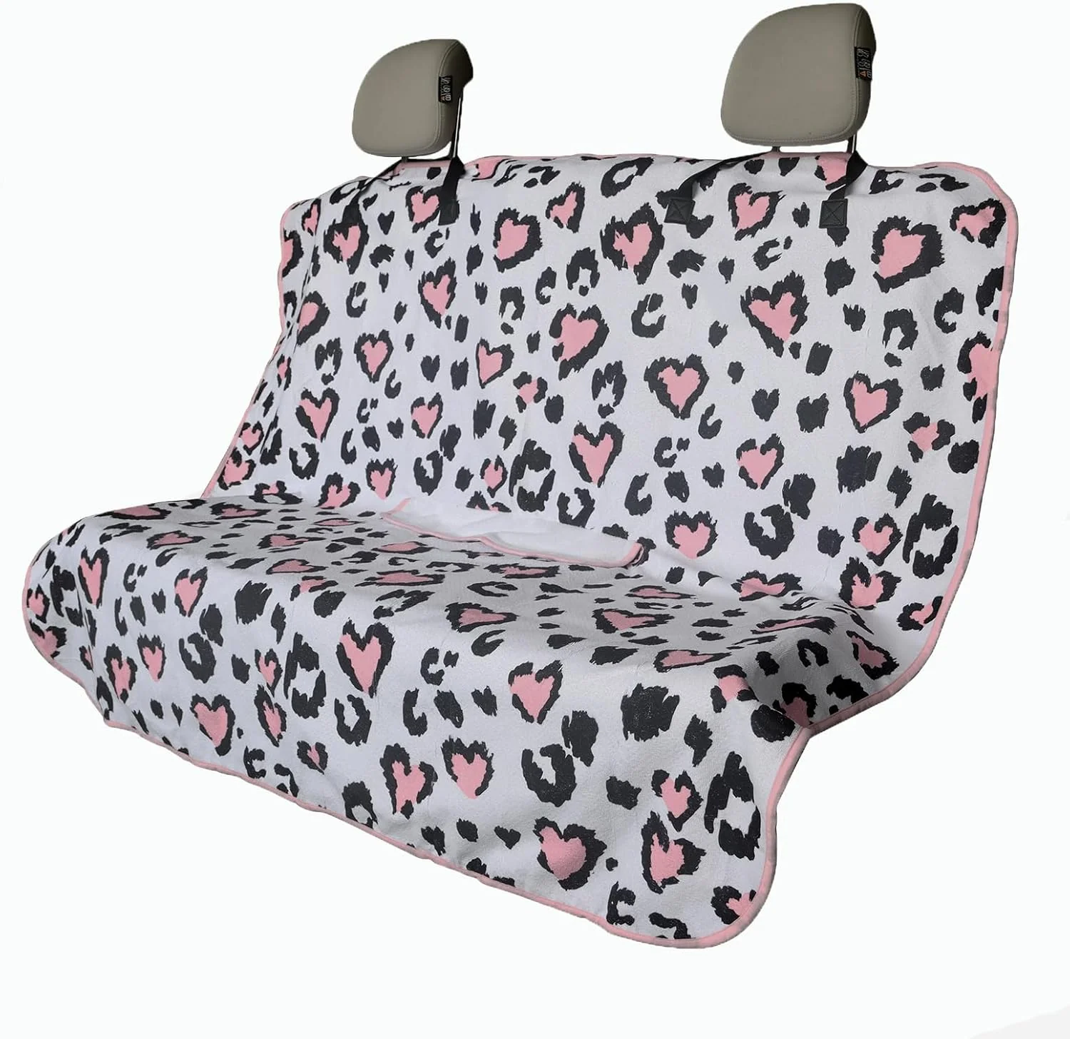 Soft Back Seat Cover for Car Trucks Van SUV Waterproof Rear Bench Towel Seat Covers for Dogs and Kids Automotive Backseat Protector Leopard Print Elite