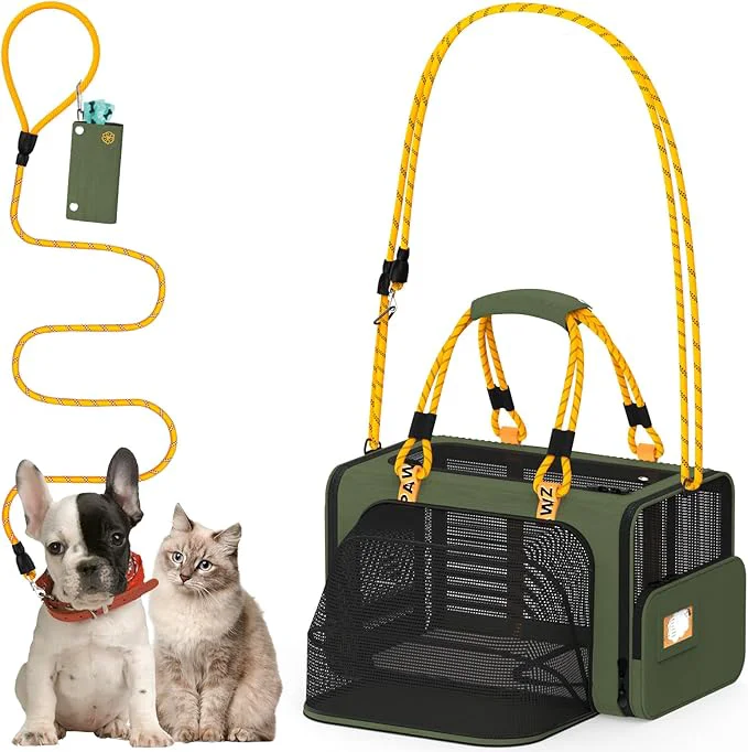 Organic PAWZIDEA Expandable Pet Carrier Airline 18 ×11 ×11 Small Dog Carriers Collapsible Top-Load Cat Carrier for 2 Cats Under Seat Soft-Sided Puppy Animal Travel Bag ID Card Up to 15lbsAbout ThisOverview Genuine