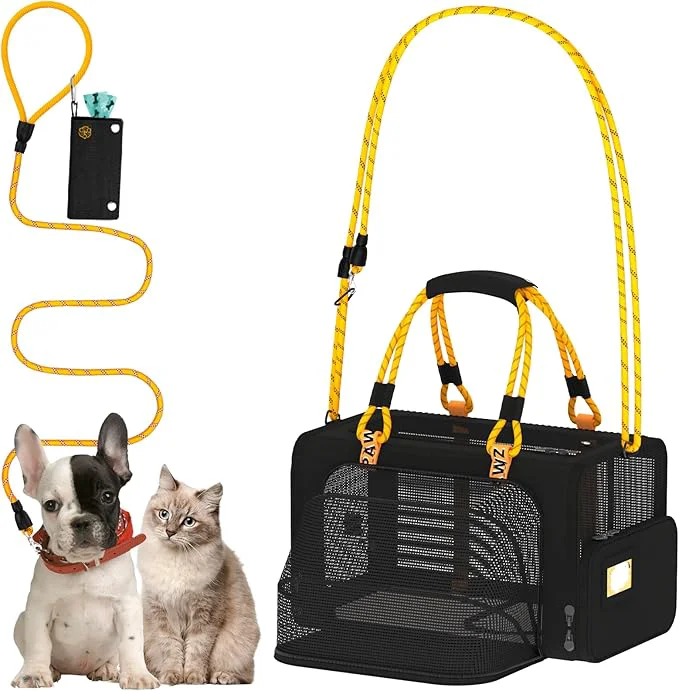 Relaxed PAWZIDEA Expandable Pet Carrier Airline 18 ×11 ×11 Small Dog Carriers Collapsible Top-Load Cat Carrier for 2 Cats Under Seat Soft-Sided Puppy Animal Travel Bag ID Card Up to 15lbsAbout ThisOverview Unique