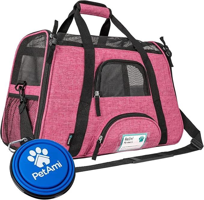 Smooth PetAmi Airline Pet Carrier for Cat Soft Sided Dog Carrier for Small Dog Cat Travel Supplies Accessories Indoor Cat Ventilated Pet Carrying Bag Medium Large Kitten Puppy Small Heather PinkAbout ThisOverview Recyclable