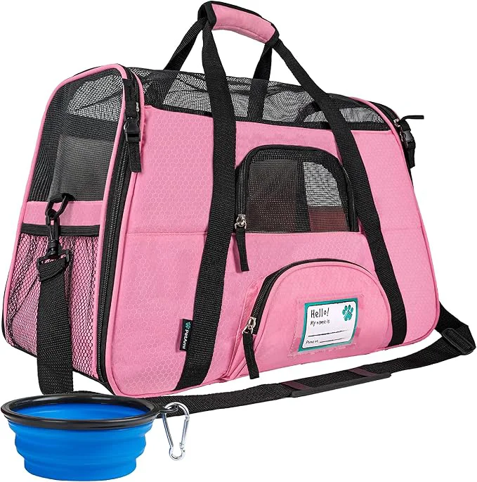 Trusted PetAmi Airline Pet Carrier for Cat Soft Sided Dog Carrier for Small Dogs Cat Travel Supplies Accessories for Indoor Cats Ventilated Pet Carrying Bag Medium Large Kitten Puppy Small PinkAbout ThisOverview Healthy