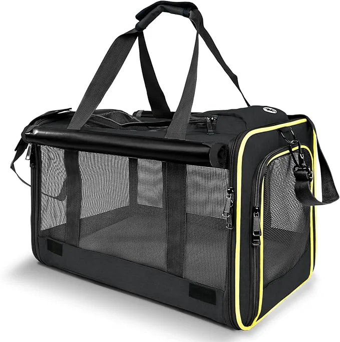 Casual Cat Carriers for Large Cats 20 lbs Soft Pet Carrier for Small Dog Durable 2 Kitty Travel Bag Medium Big Cats Puppy 15 Pounds Softside Cat Carrier LargeAbout ThisOverview Verified