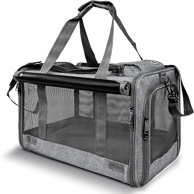 Environmentally Friendly Pet Carrier for Large Cats Soft-Sided Cat Carrier for Medium Big Cats and Puppy up to 20lbs Washable Dog Carrier Privacy Protection for Home Outdoor TravelAbout ThisOverview Minimalist