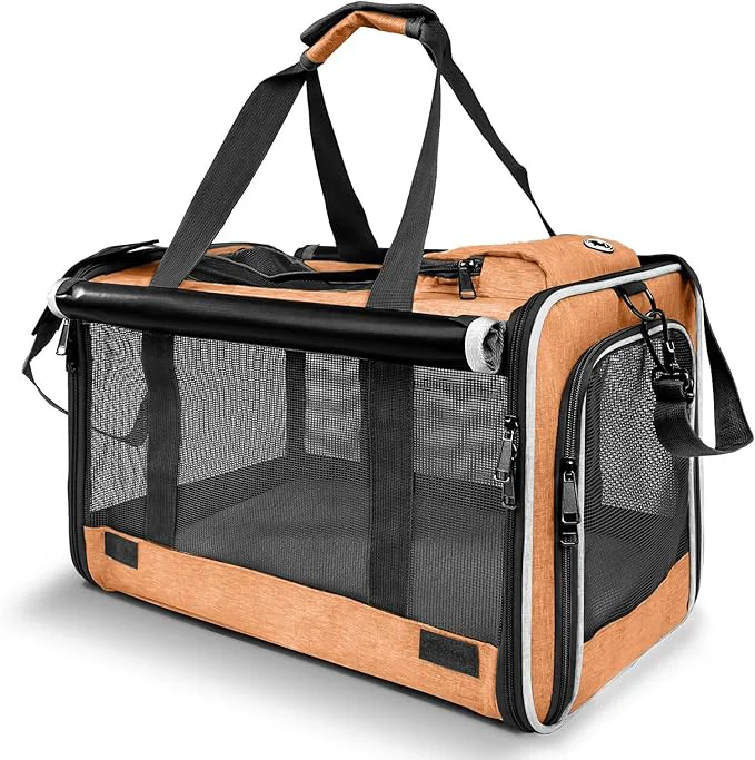 Detailed Dog Carry Bag for Puppy Pet Soft-Shell Portable Kennel Crate for 0-15 lbs Foldable Pomeranian Travel Cage Tea Cup Yorkie Carrier Purse Indoor Carrying Case Cat Supply Melon Tiny Dog MelonAbout ThisOverview Exclusive