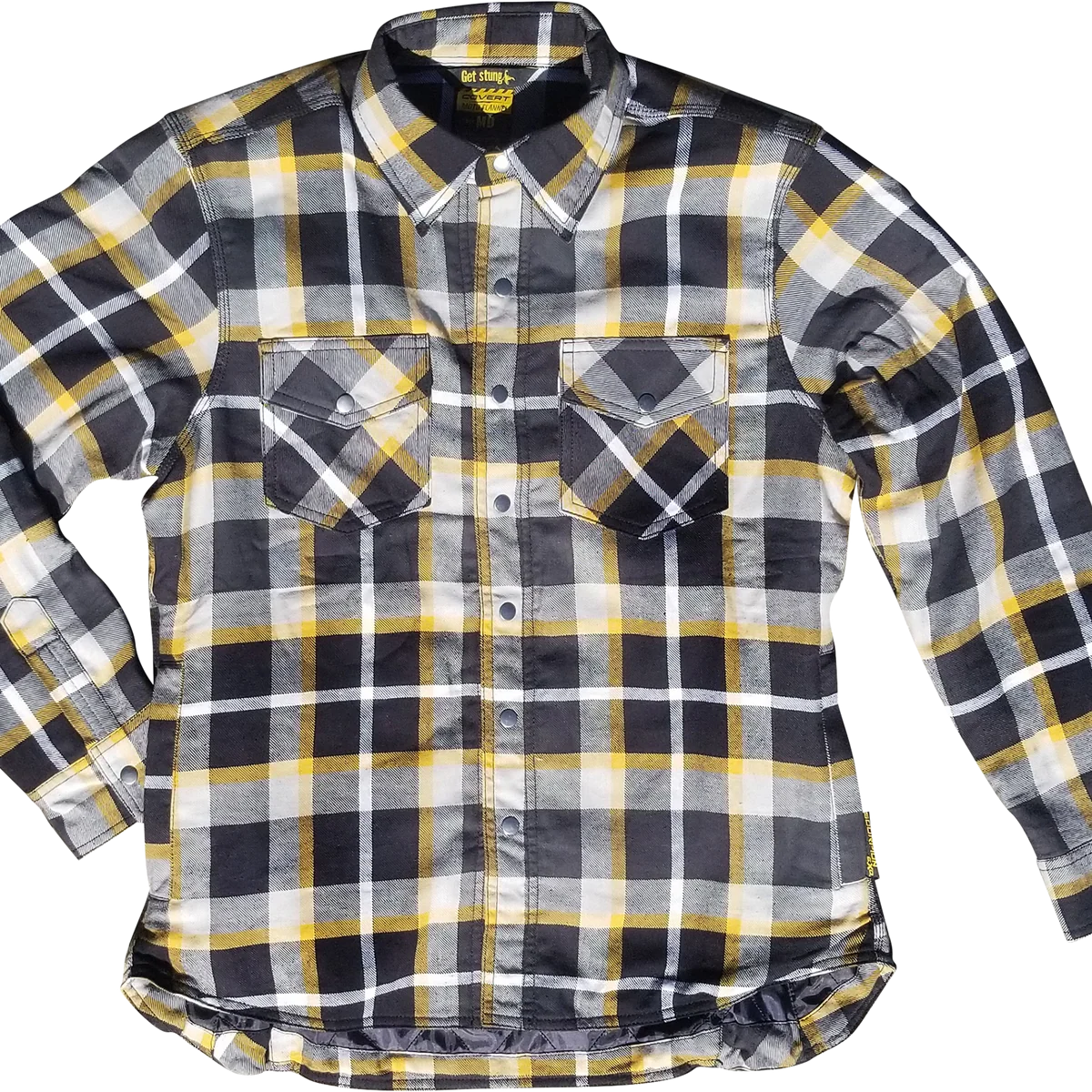Elite Scorpion - Women's Covert Flannel White Yellow Lg Secure