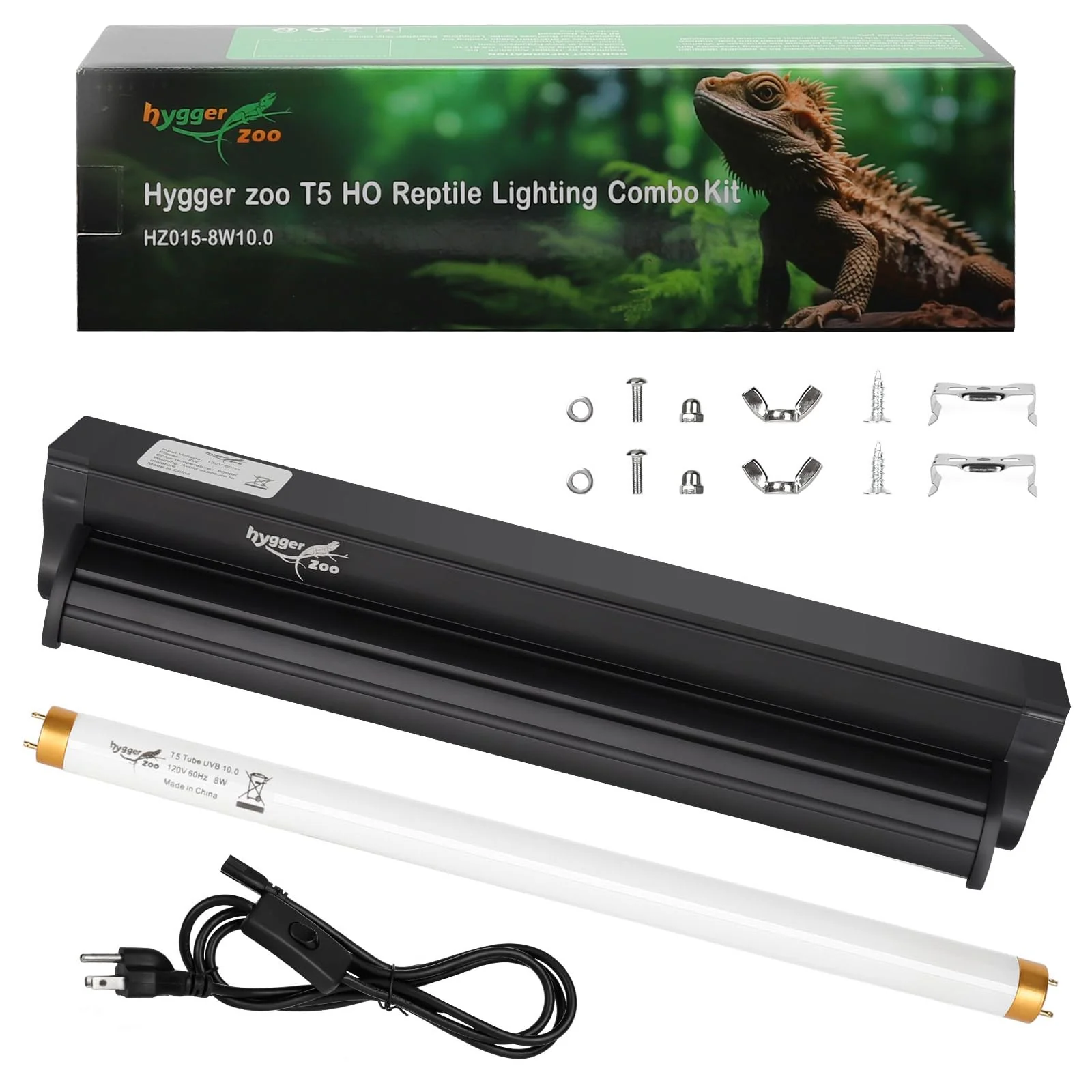 Environmentally Friendly Hygger Zoo T5 UVB Light Fixture 12in – 10.0 UVB Reptile Lighting Kit for Bearded Dragons Turtles Responsible