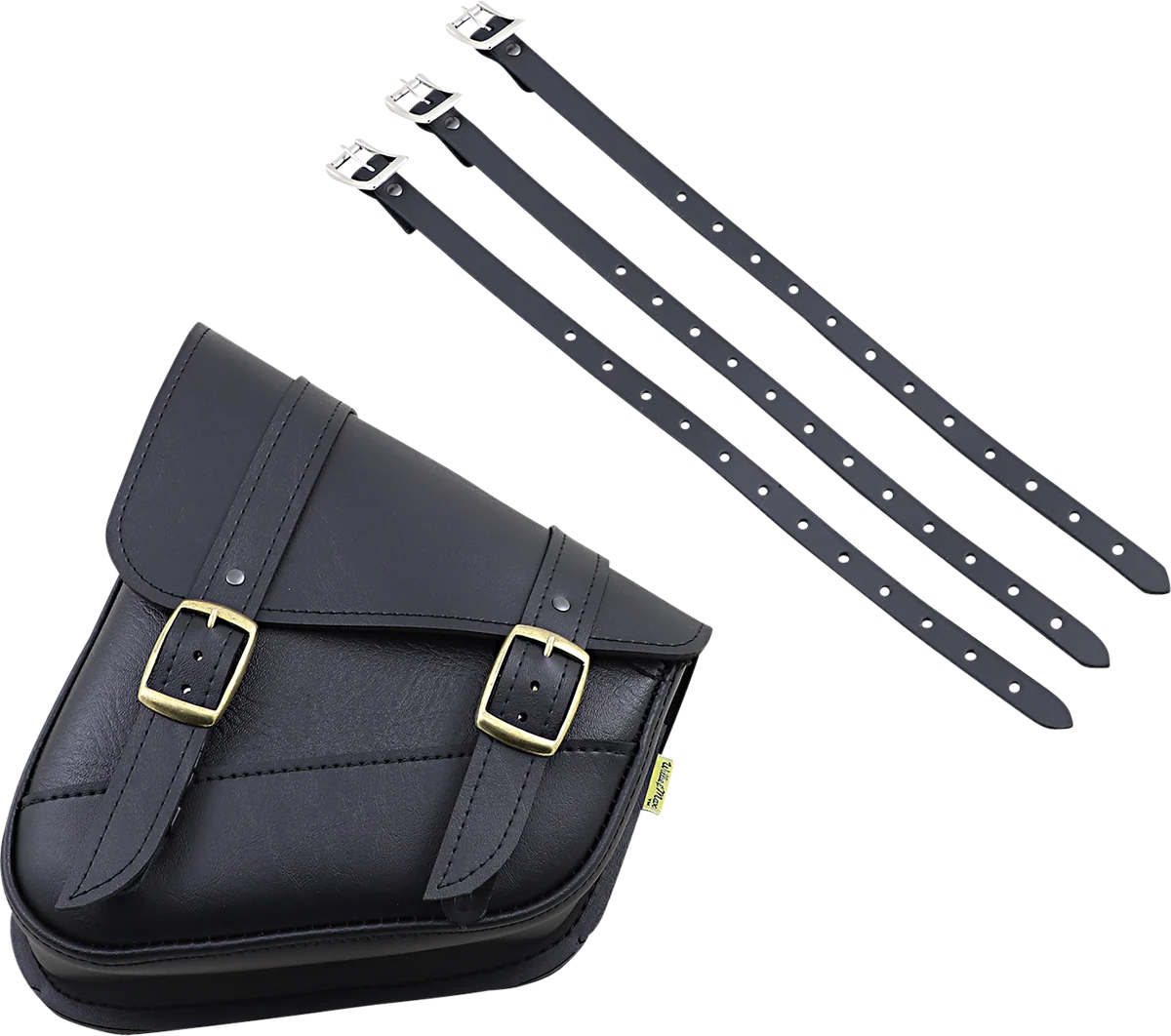 Superior WILLIE MAX LUGGAGE Softail Swing Arm Bag - Black - Triangulated 59776-08 Selected