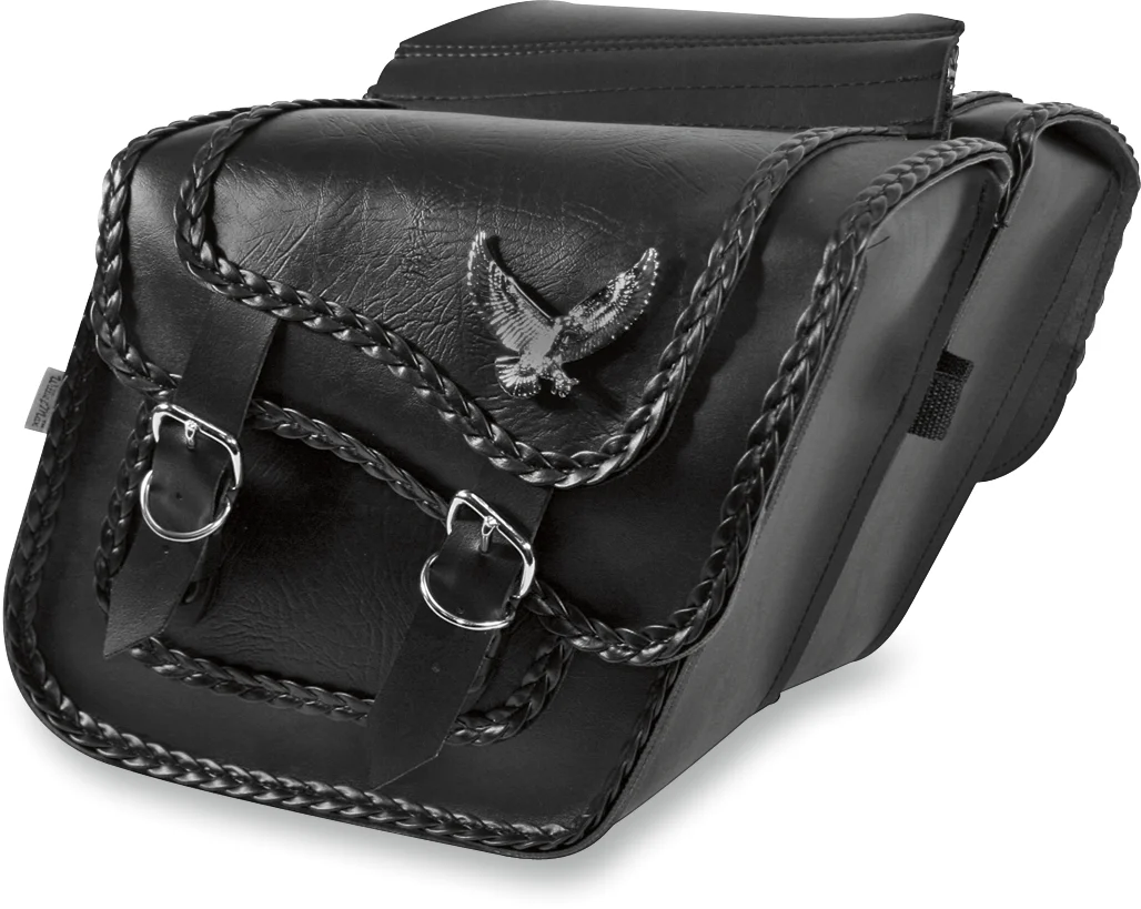 Sustainable WILLIE MAX LUGGAGE Black Saddlebag - Black - Slant - Standard 58708-20 Premium