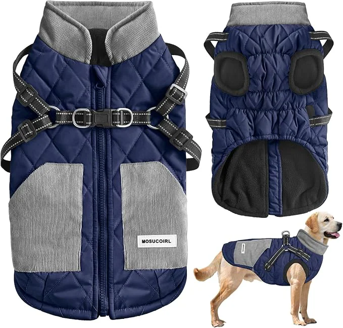 User-Friendly Mosucoirl Warm Dog Coats Pet Clothes Waterproof Dogs Jacket Reflective Pet Outfits Winter Dog Cold Weather Coat Cozy Snow Jackets Vest for Small Medium Large Dogs Puppy Doggie NavyBlue XL About ThisOverview Specialty