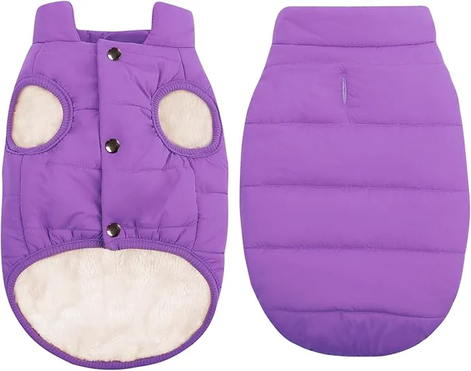 Long-Lasting ASENKU Dog Winter Coat - Waterproof Windproof Dog Jacket Warm Snowproof Doggie Puffer Vest for Cold Weather Lightweight Snow Coats for Small Medium Large Dogs Purple 2XL About ThisOverview Crafted