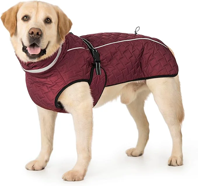 Dependable Dog Winter Coat for Small Medium Dogs Reflective Dog Winter Jacket Thick Fleece Snowsuit Christmas Vest Warm Water-Resistant Puppy Coat Small Doggie Jackets for Cold WeatherAbout ThisOverview Versatile