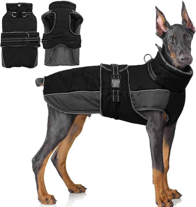 Versatile QBLEEV Warm Dog Jacket - Reflective Adjustable Winter Coat with Turtleneck for Cold Weather Waterproof Fleece Snowsuit for Small Medium Large DogsAbout ThisOverview Effective