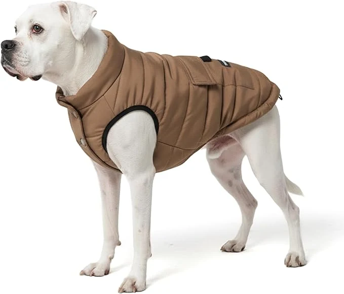 Elite Spark Paws Dog Winter Jacket Water-Resistant Coat Warm Reflective Windproof Fleece-Interior for Medium and Large Dogs - Tan - 3XLAbout ThisOverview Fine Crafted